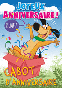 Joyeux anniversaire avec un cabot joyeux